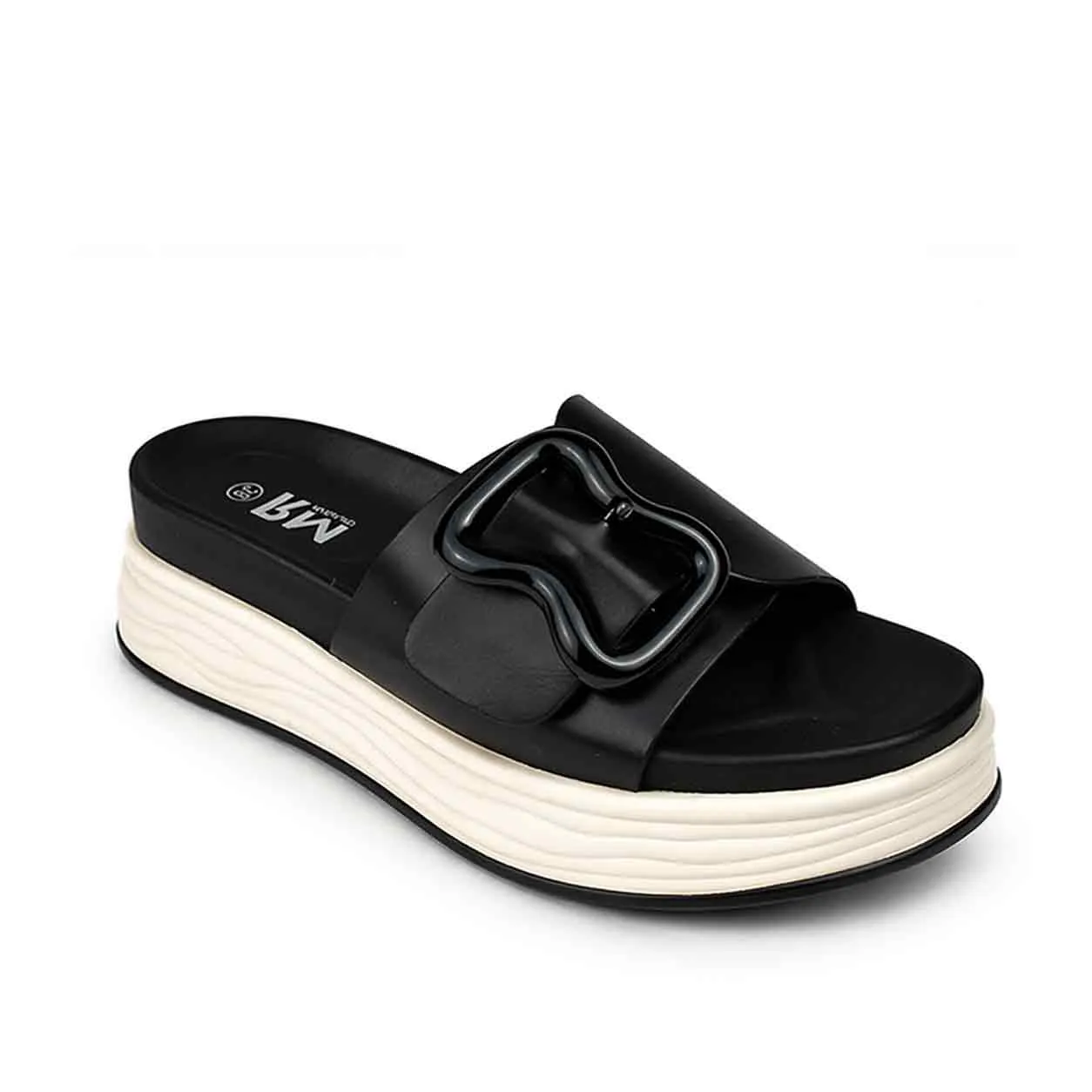 Sandale Compense pour femme 23491 Noir